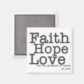 Faith Hope Love Magnet (Recto/Verso)