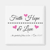 Faith Hope & Love Magnet (Devant)