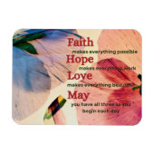 Faith Hope Love May Magneet (Horizontaal)