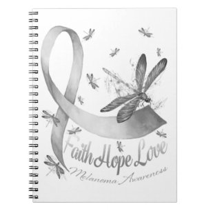 Faith Hope Love Melanoma Awareness Dragonfly Notitieboek