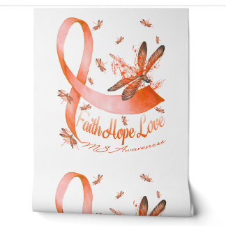 Faith Hope Love MS Awareness Dragonfly Behang