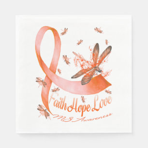 Faith Hope Love MS Awareness Dragonfly Servet