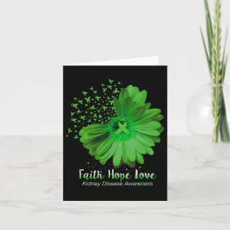 Faith Hope Love Neyney Disease Awareness Sunflower Kaart