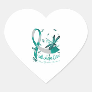 Faith Hope Love Panic Disorder Awareness Dragonfly Hart Sticker