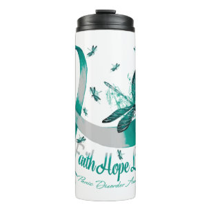 Faith Hope Love Panic Disorder Awareness Dragonfly Thermosbeker