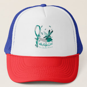 Faith Hope Love Panic Disorder Awareness Dragonfly Trucker Pet