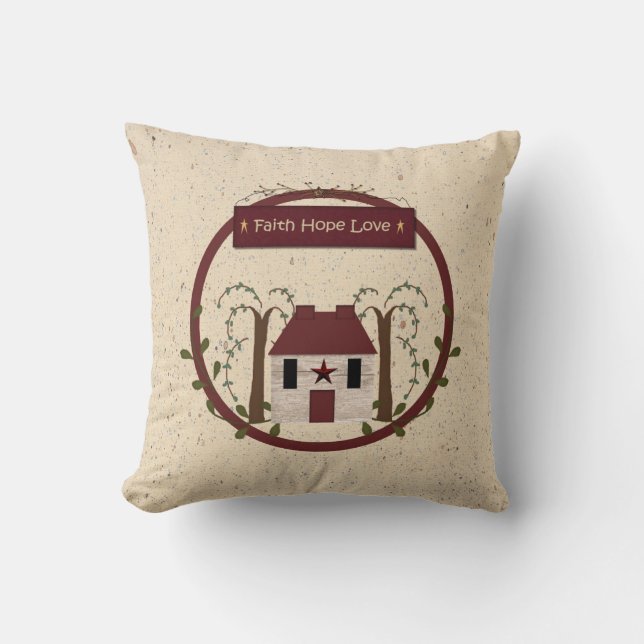 Faith Hope Love Pillow Kussen (Voorkant)