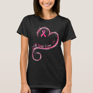 Faith Hope Love Pink Ribbon Breast Cancer Awarenes T-shirt