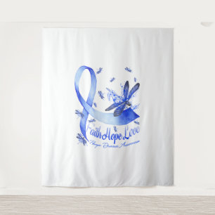 Faith Hope Love Pompe Disease Awareness Dragonfly Wandkleed