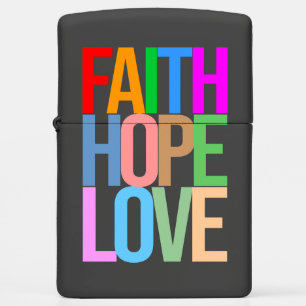 Faith Hope Love Positive Colorful