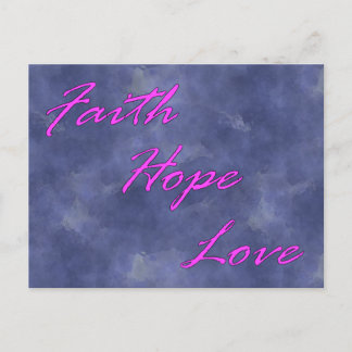 Faith, Hope, Love Postcard Briefkaart