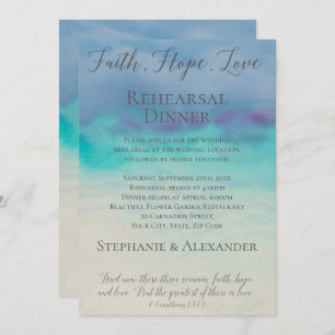 Faith Hope Love Rehearsal Dinner Kaart