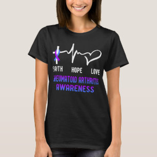 Faith Hope Love Reumatoid Artritis Bewustheid T-shirt