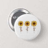 Faith Hope Love Ronde Button 5,7 Cm (Voorkant /achterkant)