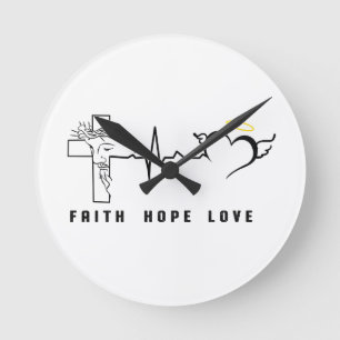 FAITH HOPE LOVE RONDE KLOK