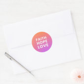Faith Hope Love Ronde Sticker (Envelop)