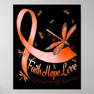 Faith Hope Love RSD Crops Awareness Dragonfly Poster