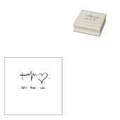 Faith Hope Love Rubberstempel (Gestempeld)