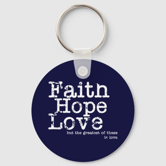 Faith Hope Love Sleutelhanger (Voorkant)