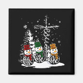 Faith Hope Love Snowman Jesus Christian Tree Chris Magneet (Voorkant)
