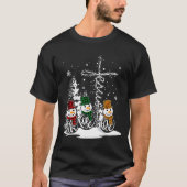 Faith Hope Love Snowman Jesus Christian Tree Chris T-shirt (Voorkant)
