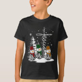 Faith Hope Love Snowman Jesus Christian Tree Chris T-shirt (Voorkant)