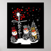 Faith Hope Love Snowman Jesus Dandelion Christelij