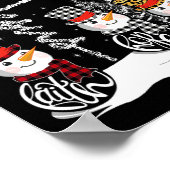 Faith Hope Love Snowman Jesus Dandelion Christelij Poster (Hoek)