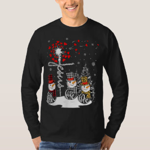 Faith Hope Love Snowman Jesus Dandelion Christelij T-shirt
