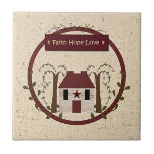 Faith Hope Love Tile Tegeltje