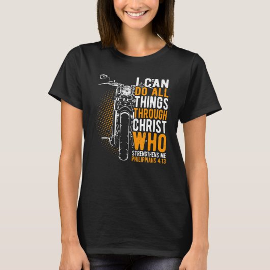 Faith I can do all things through christ christian T-shirt (Voorkant)