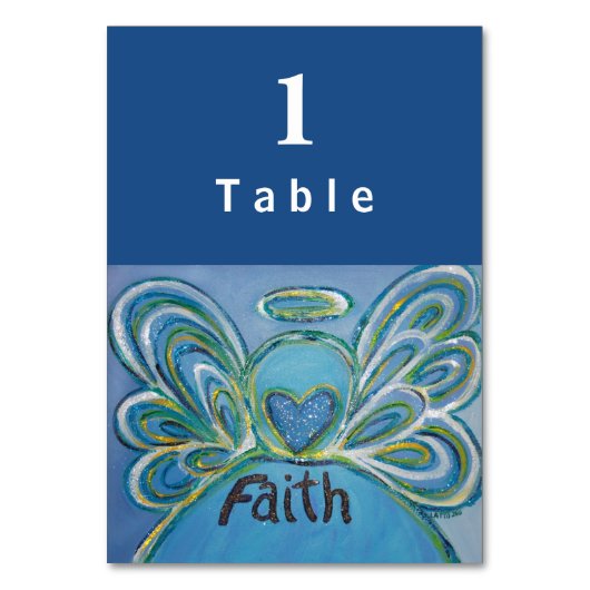 Faith Inspiration Word Angel Cartes de table perso (Par défaut)