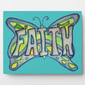 Faith Inspirational Papillon Peinture Plaque cadea (Devant)