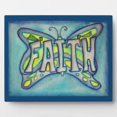 Faith Inspirational Papillon Peinture Plaque cadea (Devant)