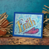 Faith Inspirational Word Peinture Poème Plaque (Côté)