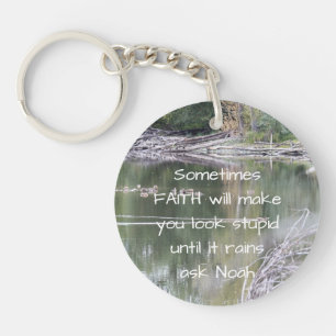 Faith Inspirerend Humor Quote Bijbel Christelijk Sleutelhanger