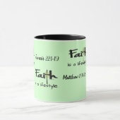 "Faith is a Lifestyle" - Hot Beverage Cup / Mug (Centre)