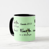"Faith is a Lifestyle" - Hot Beverage Cup / Mug (Devant gauche)