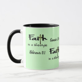 "Faith is a Lifestyle" - Hot Beverage Cup / Mug Mok