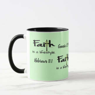 "Faith is a Lifestyle" - Hot Beverage Cup / Mug Mok