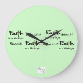 "Faith is a Lifestyle" Wall Clock Grote Klok