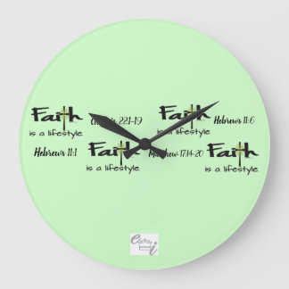 "Faith is a Lifestyle" Wall Clock Grote Klok