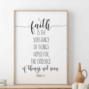 Faith is de stof, Hebreeuwen 11:1 Poster