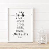 Faith is de stof, Hebreeuwen 11:1 Poster