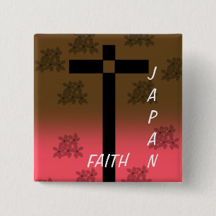 FAITH JAPAN VIERKANTE BUTTON 5,1 CM