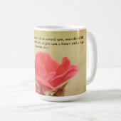 Faith Joli Rose et la Bible Verse Mug (Devant droit)