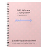 Faith journal, roze notitieboek (Voorkant)