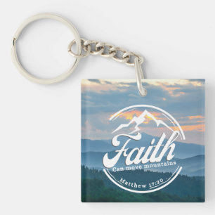 Faith kan bergen verplaatsen sleutelhanger