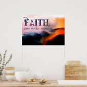 Faith kan Miracles die Cliff Abstract maken Poster (Keuken)