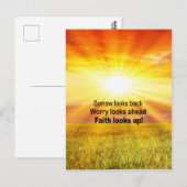 Faith kijkt op! briefkaart (Voorkant / Achterkant)